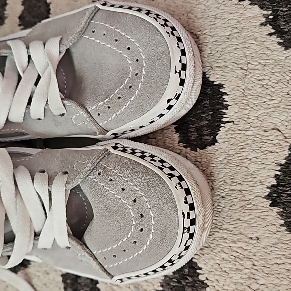 Vans Old Skool Ska-Hi Gray Suede Canvas Shoes Size 1 - Picture 5 of 9